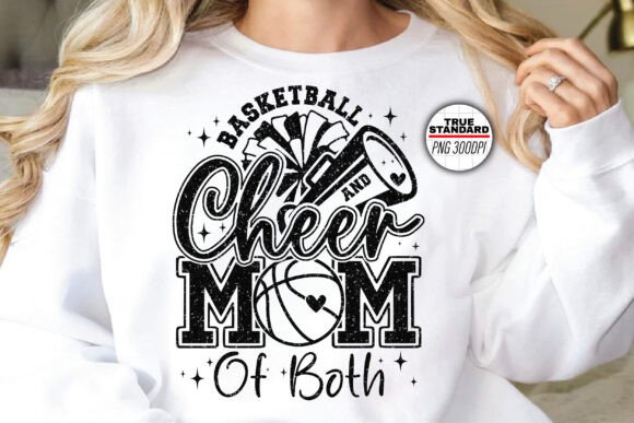 Basketball Cheer Mom of Both: Graphics for T-Shirt Designs