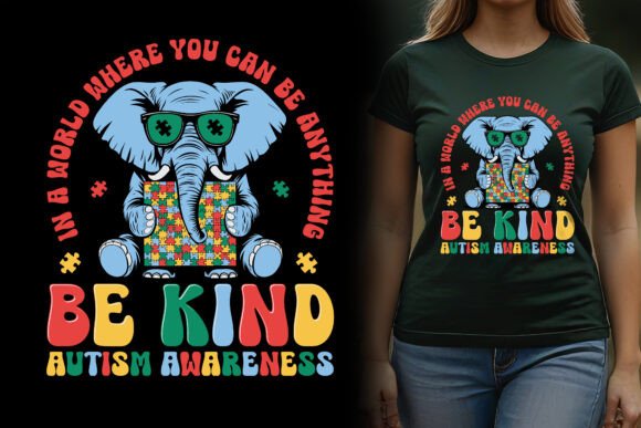 Be Kind Autism Awareness Graphics for T-Shirt Designs