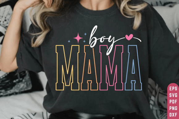 Boy Mama SVG PNG: Graphics for T-Shirt Designs