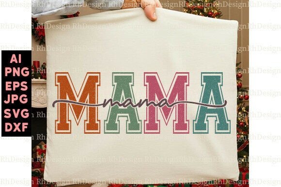 Mama Varsity SVG: Vibrant Graphics for T-Shirt Designs