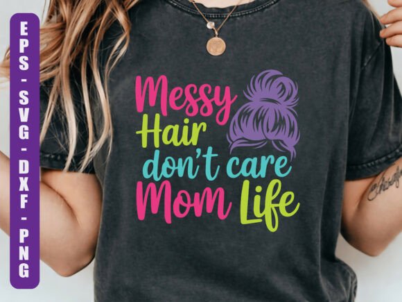 Messy Hair SVG for T-Shirt Designs & Graphics