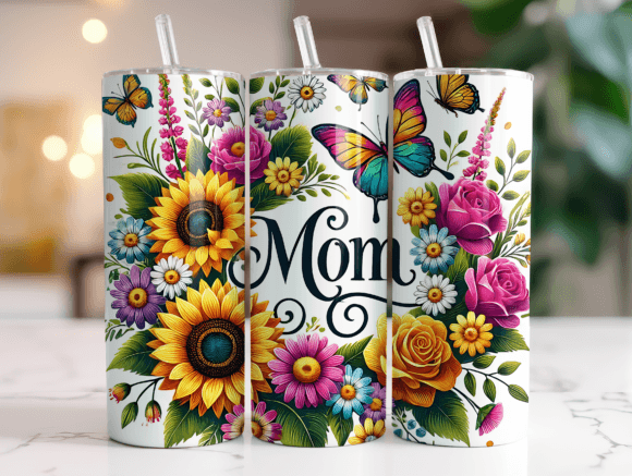 Mom 20 Oz Tumbler Wrap: A Designer's Take on Embroidery Use