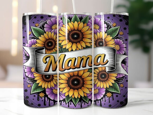Mom Floral Graphics for Tumbler Wraps