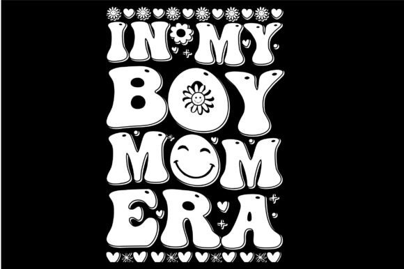 Retro Boy Mom SVG for T-Shirt Designs & Graphics