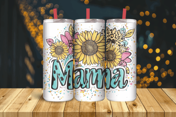 Sunflowers Mama Wrap: Graphics for Tumbler Wraps