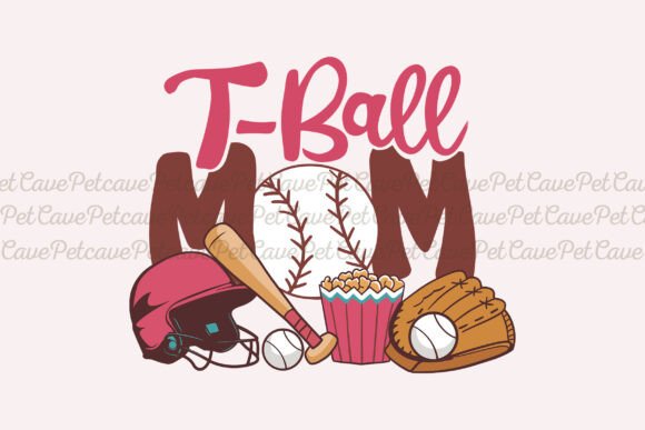 T-ball Mom PNG: Graphics for T-Shirt Designs