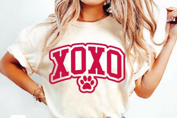 XoXo Paw SVG: Cute Graphics for T-Shirt Designs